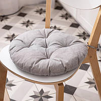 Круглая подушка для стула Ø 40 см серая Oliver