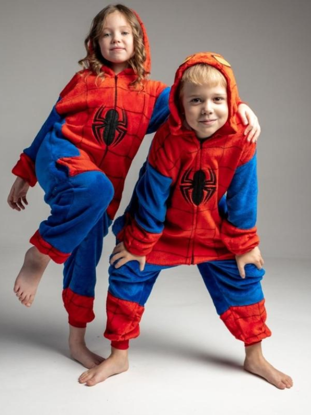 Кігурумі дитяча Людина павук, піжама кігурумі Спайдермен 125-145 см, домашній костюм людина павук для дитини