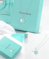 Колье Return to Tiffany из Стерлингового серебра с эмалью Tiffany Blue, подвеска Тиффани с голубым сердцем