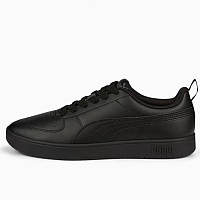 Кроссовки-кеды мужские Puma Rickie Sneakers 387607 03 (черные, синтетика, повседневные, бренд пума)