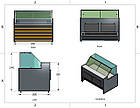 Холодильна гастрономічна вітрина FRIGO-М "ФУДМАРКЕТ", 1.6 м. (0° +8°), викладка 60 см., фото 3