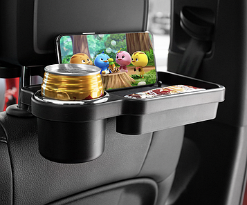 Столик з підстаканником в авто / Автомобільний столик у салон авто / Столик універсальний на спинку сидіння