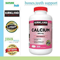 Витамины Kirkland Signature Calcium 600 mg. + Vitamin D3, 500 таблеток