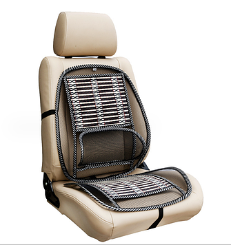 Ортопедична накидка на сидіння бамбукова / Масажна накидка на сидіння в авто