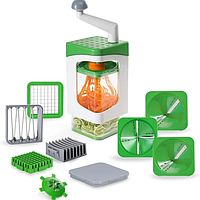 Овочерізка ручна Nicer Dicer подрібнювач для нарізання овочів і фруктів з насадками та контейнером