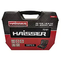 Набір інструментів професійний HAISSER 70181 1/2", 1/4" 58 од., фото 6