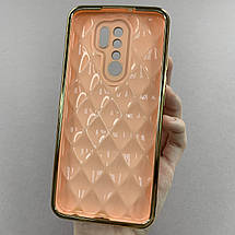 Чохол для Xiaomi Redmi 9 чохол із золотою окантовкою на телефон сяомі редмі 9 пудровий w0u, фото 3
