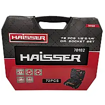 Набір якісних інструментів універсальний HAISSER 70182 1/2", 1/4" 72 од., фото 6