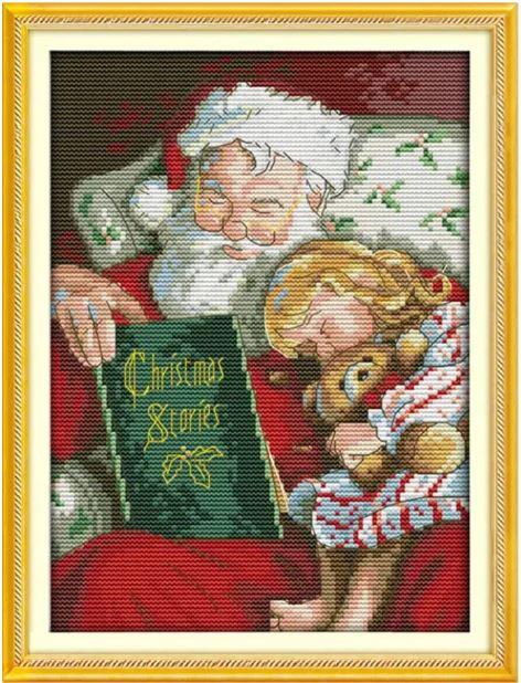 Набір для вишивання за нанесеною на канву схемою "Christmas story ".  AIDA 14CT printed, 21*30 см, фото 1