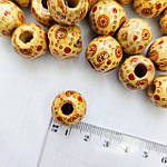 Намистини дерев'яні з візерунком 16 мм, фото 4