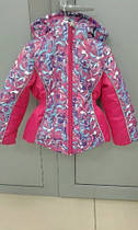 Шикарна зимова курточка з мембранної тканини для дівчинки 122