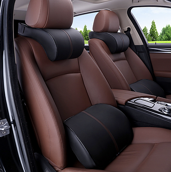 Подушки для спини та шиї в авто / Набір подушок з ефектом пам’яті для авто / Подушки автомобільні  для попереку і голови