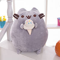 Мягкая игрушка Пушин Кот с мороженым Большой 21х24см Pusheen Cat