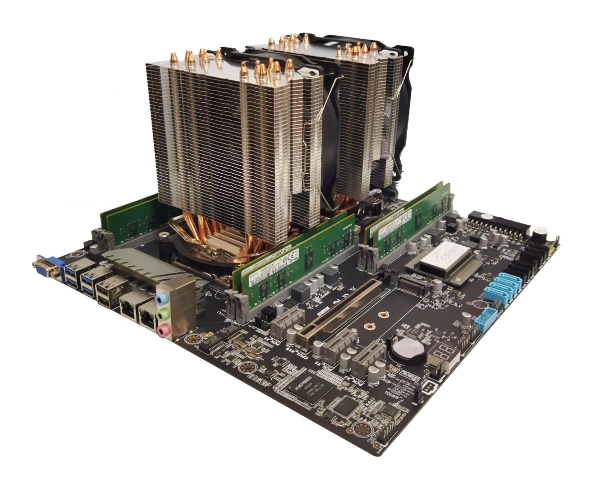 Комплект X99 Dual + 2 х Xeon E5-2690v4 + 64 GB RAM + 2 х Кулер, LGA ...