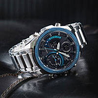 Водонепроницаемые часы мужские Casio Edifice ECB-900D Bluetooth Стальные наручные часы мужские с подсветка