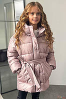 Куртка зимняя цвета пудра для девочки "Julia" (158 см.) Nestta