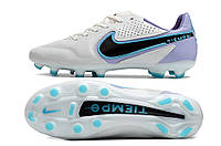 Бутсы Nike Tiempo Legend 9 FG / бутсы найк темпо легенд 9 / копы найк белые