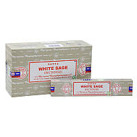 Натуральные пыльцевые благовония БЕЛЫЙ ШАЛФЕЙ (White Sage Satya), 15 грамм