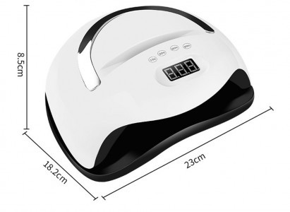 UV LED Лампа для Манікюру BLUEQUE V9 (168W) – З Таймером, Сенсором, Дисплеєм та Підставкою для Телефону. Арт V9, фото 1