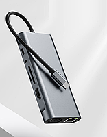 Хаб Док станція Deepfox-2310 11 в 1 USB Type-C концентратор для ноутбука 11 портів, фото 7