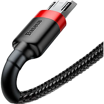 Кабель Baseus Cafule Cable USB to Micro USB 2A 3m CAMKLF-H91 Red-Black, фото 3