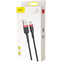 Кабель Baseus Cafule Cable USB to Micro USB 2A 3m CAMKLF-H91 Red-Black, фото 4