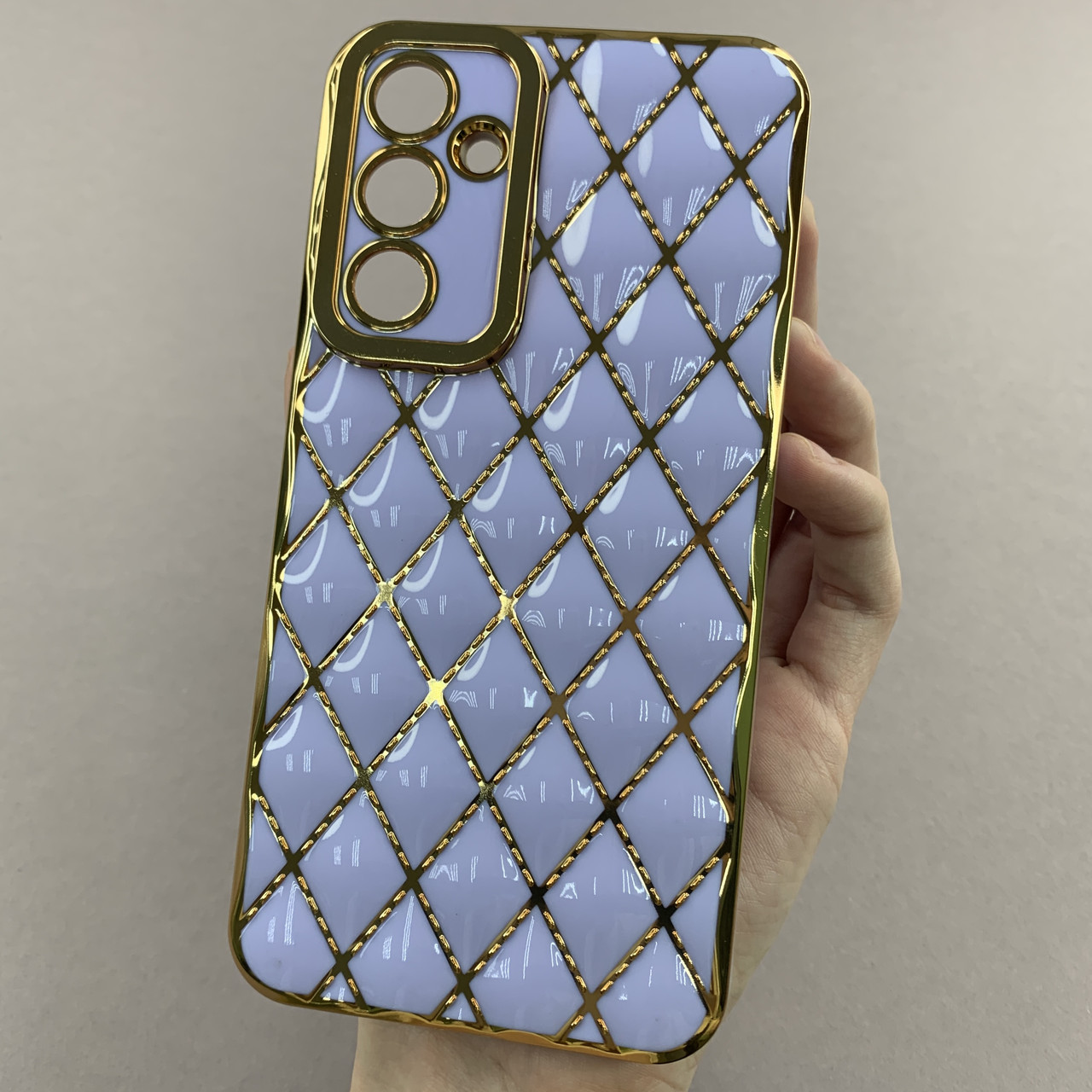 Чохол для Samsung Galaxy A54 5G (A546E) золотий чохол з ромбіками на телефон самсунг а54 5г бузковий w0u