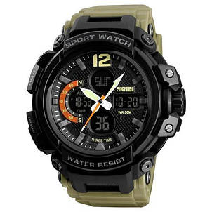 Годинник наручний Skmei 1343KH, KHAKI, фото 3