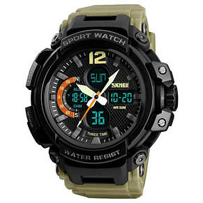 Годинник наручний Skmei 1343KH, KHAKI, фото 1