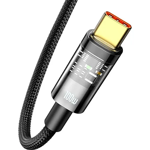 Кабель Baseus Explorer Series Auto Power-Off Cable USB to Type-C 100W 1m CATS000201 Black, фото 2