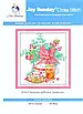 Набір для вишивання за нанесеною на канву схемою "Christmas safflower". AIDA 14CT printed, 32*36 см, фото 3