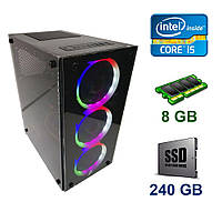 Компьютер  First Player ATX NEW /  Intel Core i5-4570 (4 ядра по 3.2 - 3.6 GHz) / 8 GB DDR3 / 240 GB SSD NEW /