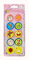 Штампики дитячі 25 мм Тварини набір 10 штук