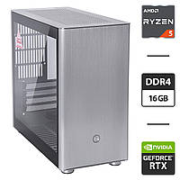 Новый игровой ПК Qube V9 Pro Tower / AMD Ryzen 5 5600G (6 (12) ядер по 3.9 - 4.4 GHz) / 16 GB DDR4 / 512 GB