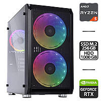 Сборка под заказ: новый игровой ПК Qube Neptune Tower / AMD Ryzen 5 5500 (6 (12) ядра по 3.6 - 4.2 GHz) / 16