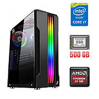 Игровой ПК / Intel Core i7-4770 (4 (8) ядра по 3.4 - 3.9 GHz) / 16 GB DDR3 / 500 GB SSD / AMD Radeon RX 580, 8