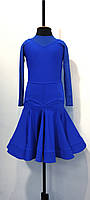 Рейтингова сукня для бальних танців б/у, синій кобальт розмір 36, зріст 128-134 см.
