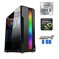 Новый игровой ПК Tower / Intel Core i3-10100F (4 (8) ядра по 3.6 - 4.3 GHz) / 8 GB DDR4 / 240 GB SSD / nVidia