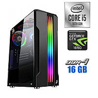 Новый игровой ПК Tower / Intel Core i5-10400F (6 (12) ядер по 2.9 - 4.3 GHz) / 16 GB DDR4 / 500 GB SSD M.2 /