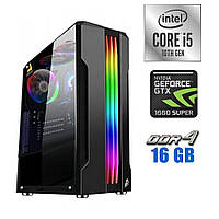 Новый игровой ПК Tower / Intel Core i5-10400F (6 (12) ядер по 2.9 - 4.3 GHz) / 16 GB DDR4 / 500 GB SSD M.2 /