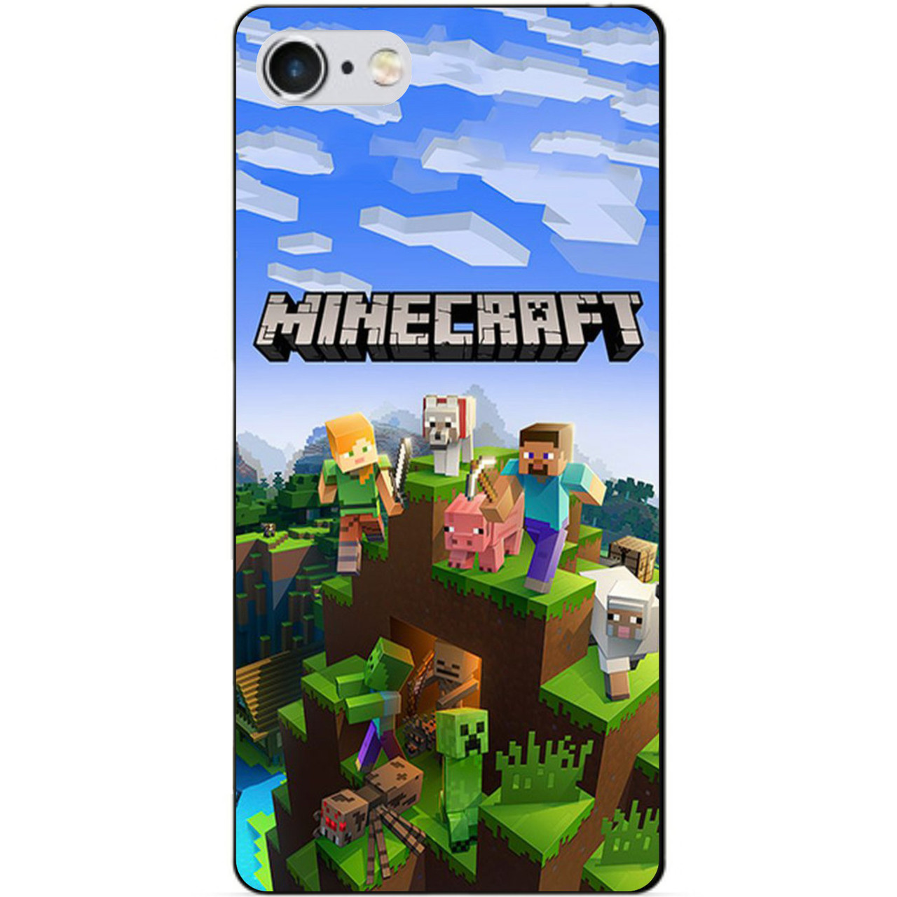 Силіконовий чохол бампер для Iphone 6 з малюнком Minecraft Майнкрафт