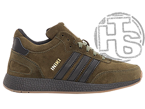 Чоловічі кросівки Adidas Iniki Runner Mid Olive (с мехом) ALL14254