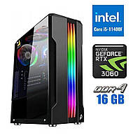 Новый игровой ПК Tower / Intel Core i5-11400F (6 (12) ядер по 2.6 - 4.4 GHz) / 16 GB DDR4 / 500 GB SSD M.2 /