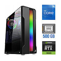 Новый игровой ПК Tower / Intel Core i5-11400F (6 (12) ядер по 2.6 - 4.4 GHz) / 16 GB DDR4 / 500 GB SSD /