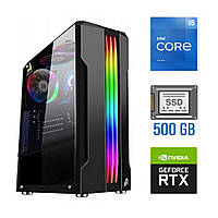 Новый игровой ПК Tower / Intel Core i5-11400F (6 (12) ядер по 2.6 - 4.4 GHz) / 16 GB DDR4 / 500 GB SSD /