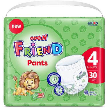 Трусики-підгузки GOO.N FRIEND для дітей 9-14 кг (розмір 4, унісекс, 30 шт.)