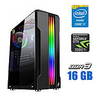 Ігровой ПК Tower / Intel Core i7-2600K (4 (8) ядра по 3.4 - 3.8 GHz) / 16 GB DDR3 / 240 GB SSD / nVidia GeForce GTX 1080 Ti, 11 GB