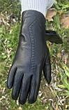 Жіночі зимові шкіряні рукавички, фото 2