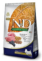 Farmina N&D Low Grain Dog Lamb & Blueberry Adult Mini,сухой низкозерновой корм для взрослых собак