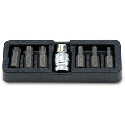 Набір біт для викрутки TORX TOPTUL 10 мм T25-T55 7ед. GAAT0705, фото 1